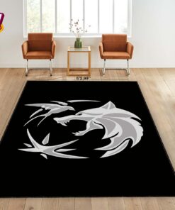 The Witcher Rug, Minimalist Fantastic Wolf Rug
