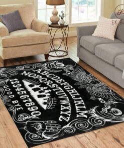 Witch Board Black Gothic Goth Occult Witchcraft Area Rug