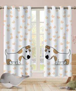 Cute Dog Nursery For Kid Room Curtain