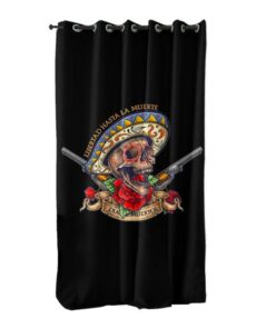 Libertad Hasta La Muerte Dia De Muertos Skull Blackout Curtain