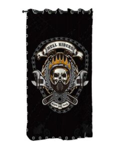 Mechanic Hell Riders Ride or Die Skull Blackout Curtain