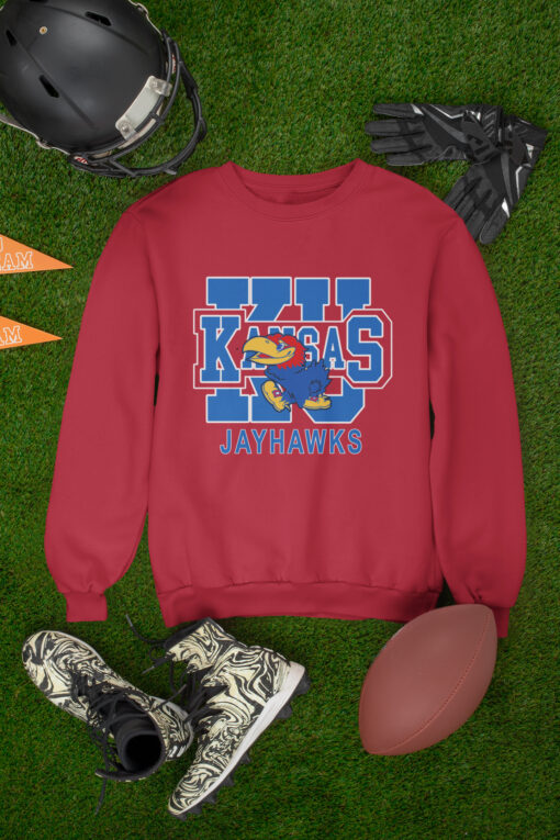 KU Sweatshirt Women's Vintage Kansas Jayhawk T Shirt For Fans