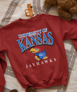 Vintage University Of Kansas Jayhawks Sweatshirt, KU Shirt Gift For Fans