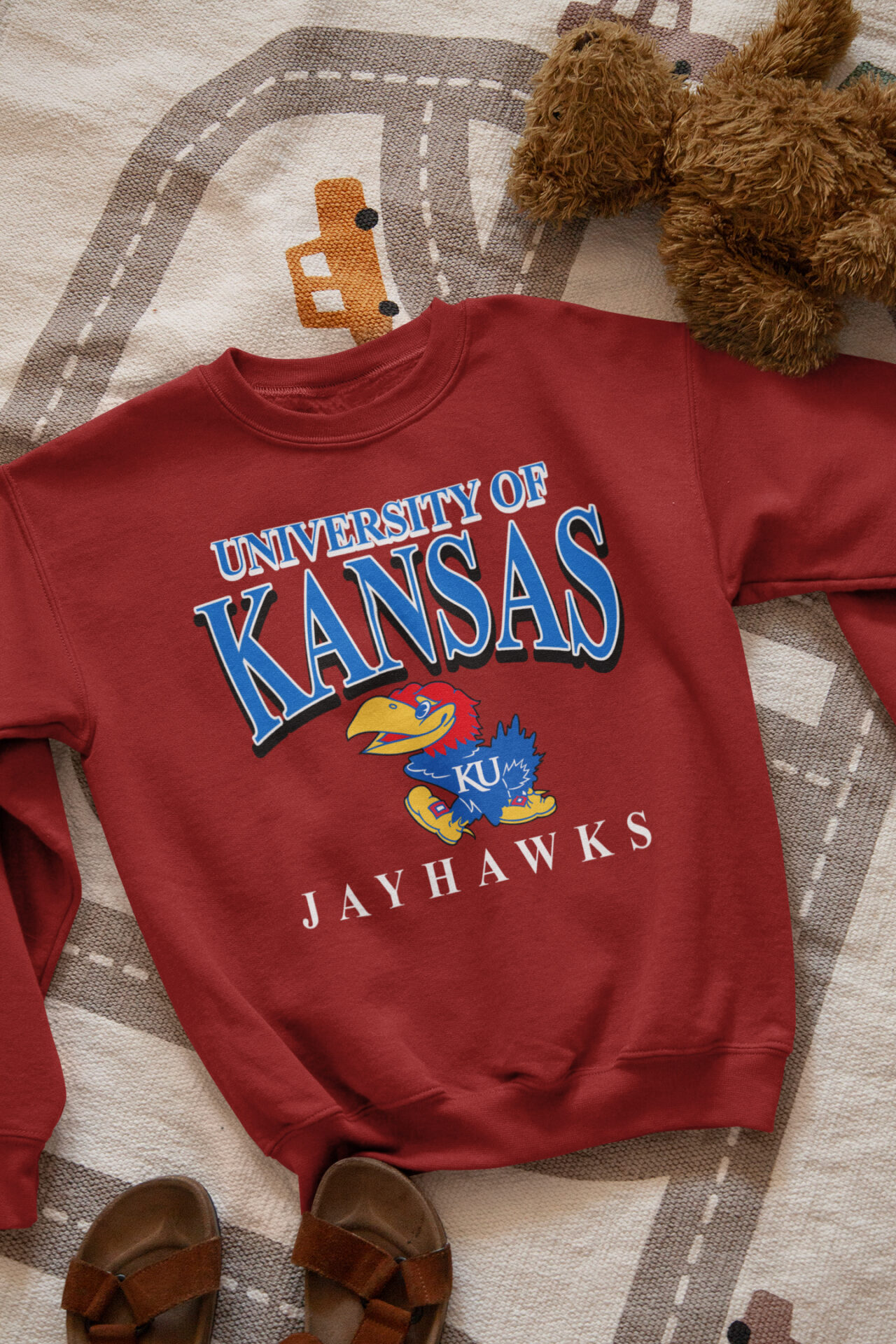 Vintage University Of Kansas Jayhawks Sweatshirt, KU Shirt Gift For Fans