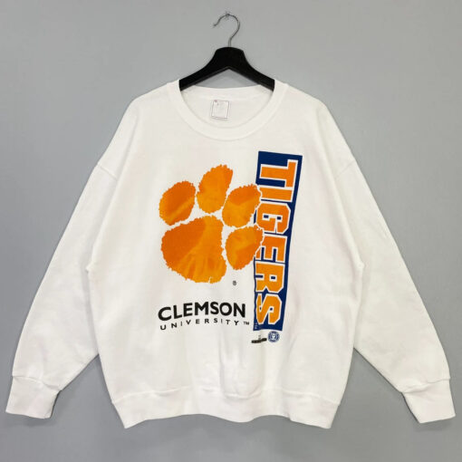 Vintage 90s Clemson University Crewneck Sweatshirt Clemson Tigers Sweater Pullover