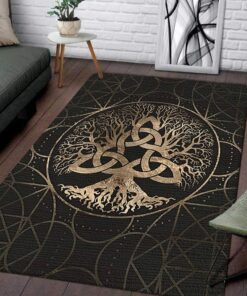 Celtic Tree of Life Viking Area Rug Carpet Norse Irish Xmas Living Room Decor