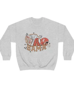 Unisex 90s Vintage Alabama Crimson Roll Tide Sweatshirt University Football Season Hoodie T Shirt