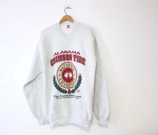 Vintage University Of Alabama Crimson Roll Tide National Champions Sweatshirt