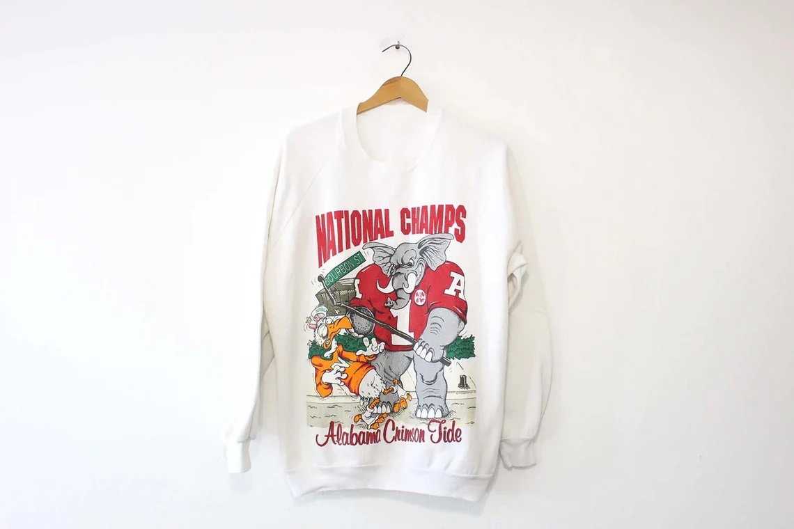 Vintage University of Alabama Crimson Roll Tide National Champions 1992 Sweatshirt