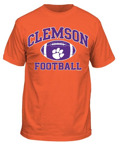Clemson Tigers Orange Men's Football Graphic Short Sleeve T Shirt