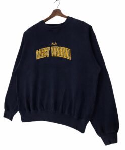 Vintage West Virginia University Sweatshirt Crewneck Spellout West Virginia Mountaineer Pullover Jumper