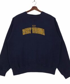 Vintage West Virginia University Sweatshirt Crewneck Spellout West Virginia Mountaineer Pullover Jumper