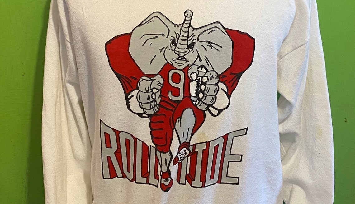 Vintage UnVintage University Of Alabama Roll Tide NCAA College 1980s Crewneck Sweatshirt