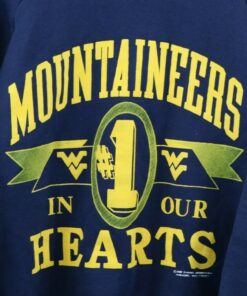 Vtg 80s Mens Small West Virginia University Spell Out Crewneck Sweatshirtxzxc