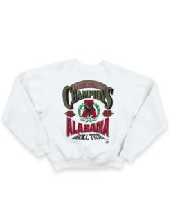 VTG 1992 Alabama Crimson Tide Graphic Sweatshirt Cree Neck Pullover 1990s 90s Vintage