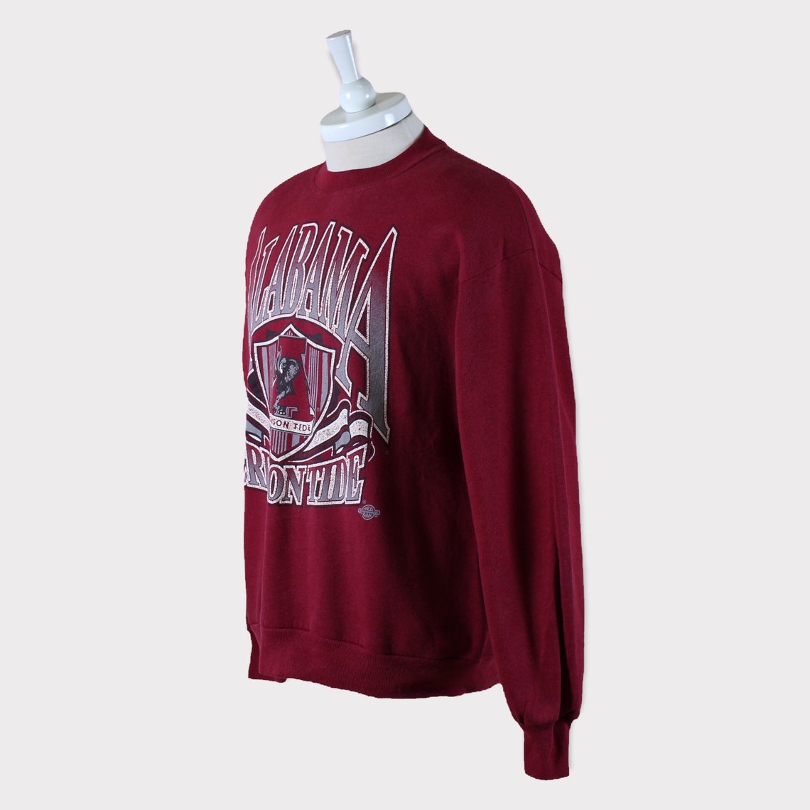 Vintage 90's Original University Of Alabama Crimson Tide College Football Classic Maroon Sweatshirt