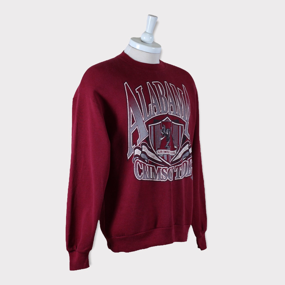 Vintage 90's Original University Of Alabama Crimson Tide College Football Classic Maroon Sweatshirt