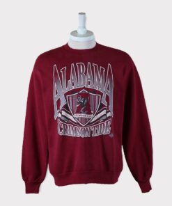 Vintage 90's Original University Of Alabama Crimson Tide College Football Classic Maroon Sweatshirt