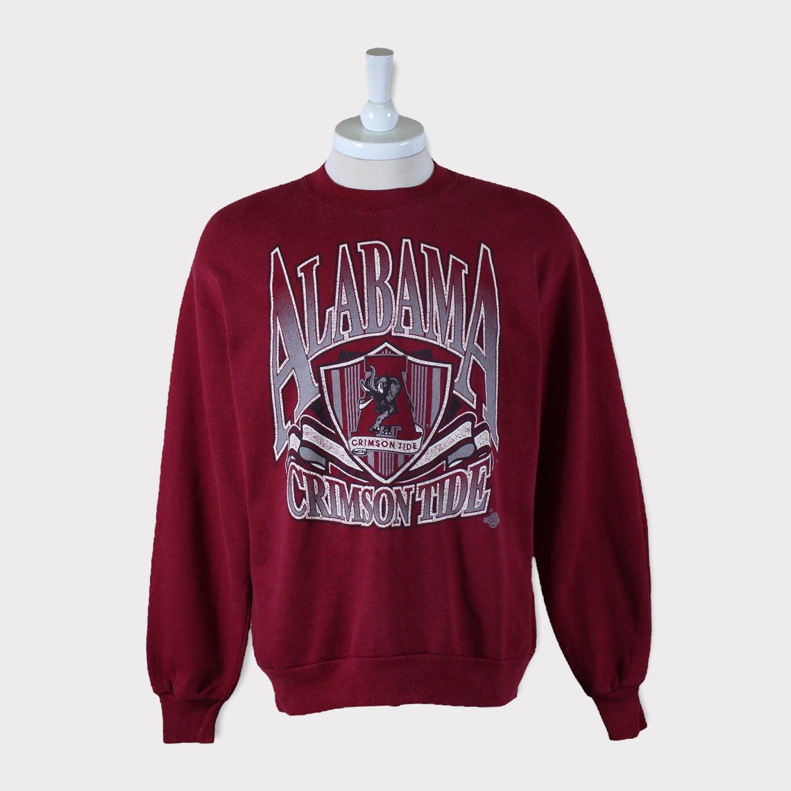 Vintage 90's Original University Of Alabama Crimson Tide College Football Classic Maroon Sweatshirt