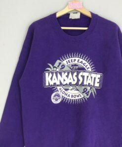 Vintage Kansas State Wildcats Sweatshirt Kansas State Crewneck Purple Kansas State University Pullover Jumper