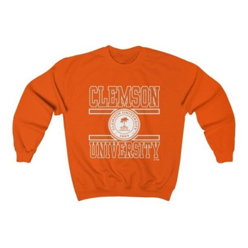 Vintage 90s Clemson University Crewneck Sweatshirt