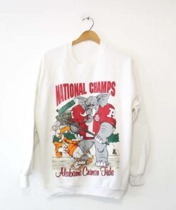 Vintage University Of Alabama Crimson Roll Tide National Champions 1992 Sweatshirt, Three Options Unisex T Shirt, Unisex Hoodied