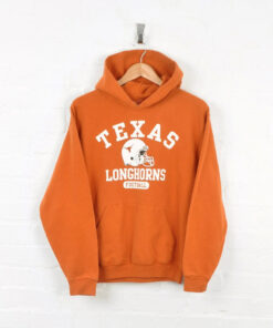 Vintage Style Orange Texas Longhorns American Football Hoodie Gifts for Fans