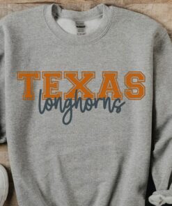 Texas Longhorns Football, Texas College Football Sweatshirt, College Football Attire