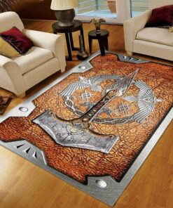 Funny Viking Warrior Printing Area Rug