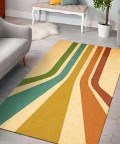 Retro Vintage 70s Style Area Rugs For 70s Home Interior Decor