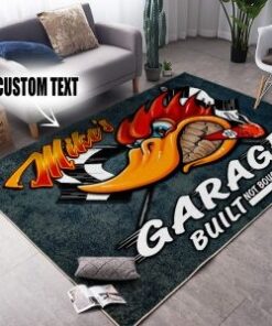 Built Not Bought Hot Rod Woodpecker Mr. Horsepower Garage Floor Mats