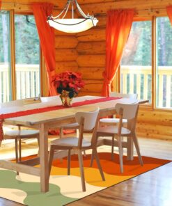 Groovy Wavy Vintage Sun Rays in 70s Style Area Rug