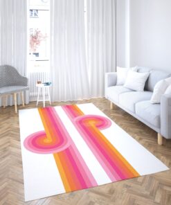 Funky 70’s Vibe Pink Rug