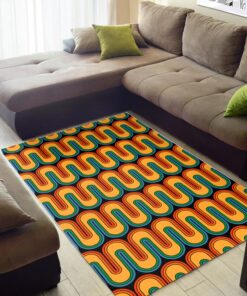 70s Retro Vintage Style Area Rug