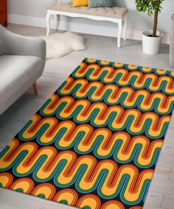 70s Retro Vintage Style Area Rug