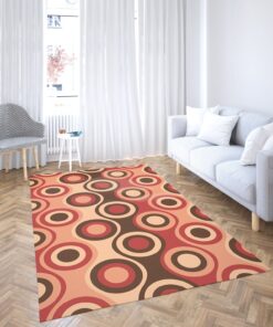 Retro 1970’s Style Seventies Vintage Pattern Area Rug