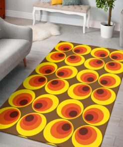 70s Funky Vintage Circle Pattern Area Rug