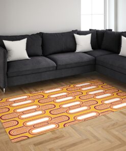 1970’s Retro Vintage Seventies Style Pattern Rug