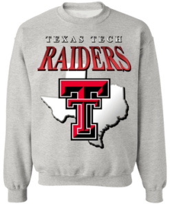 TEXAS TECH RED RAIDERS VINTAGE NCAA CREWNECK SWEATSHIRT
