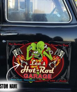 2 Pcs Personalized Hot Rod Rat Fink Vinyl Stickers 08258