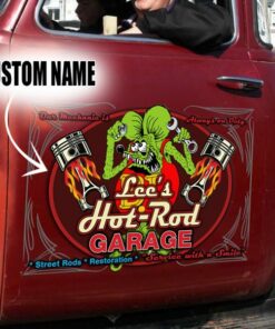 2 Pcs Personalized Hot Rod Rat Fink Vinyl Stickers 08258