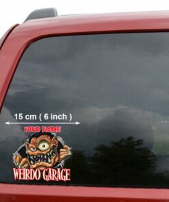 2 Pcs Personalized Hot Rod Garage Speed Shop Kustom Kultrure Old School Graphic Vinyl Decals