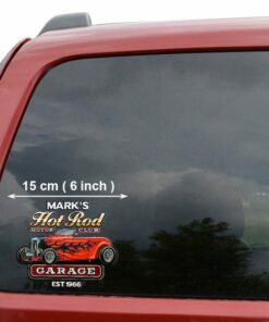 Personalized Hot Rod Garage Speed Shop Kustom Kultrure Old School Decals For Cars