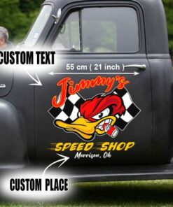 Personalized Hot Rod Garage Kustom Kultrure Old School Vinyl Stickers