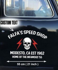 Personalized Hot Rod Garage Kustom Kultrure Old School Car Decals