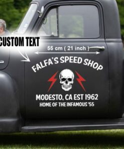 Personalized Hot Rod Garage Kustom Kultrure Old School Car Decals