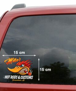2 Pcs Personalized Hot Rod Garage Speed Shop Graphic Vinyl Decals