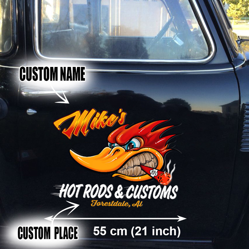 Mr Horsepower Hot Rods And Customs Door Art Graphic Vinyl Decals