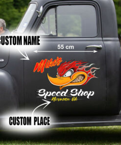 Personalized Hot Rod Garage Speed Shop Kustom Kultrure Mr Horsepower Decals
