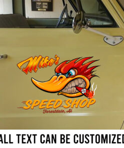 Mr Horsepower Hot Rod Woodpecker Old School Vinyl Sticker